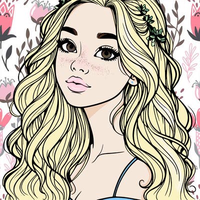beautiful realistic, teenage girl