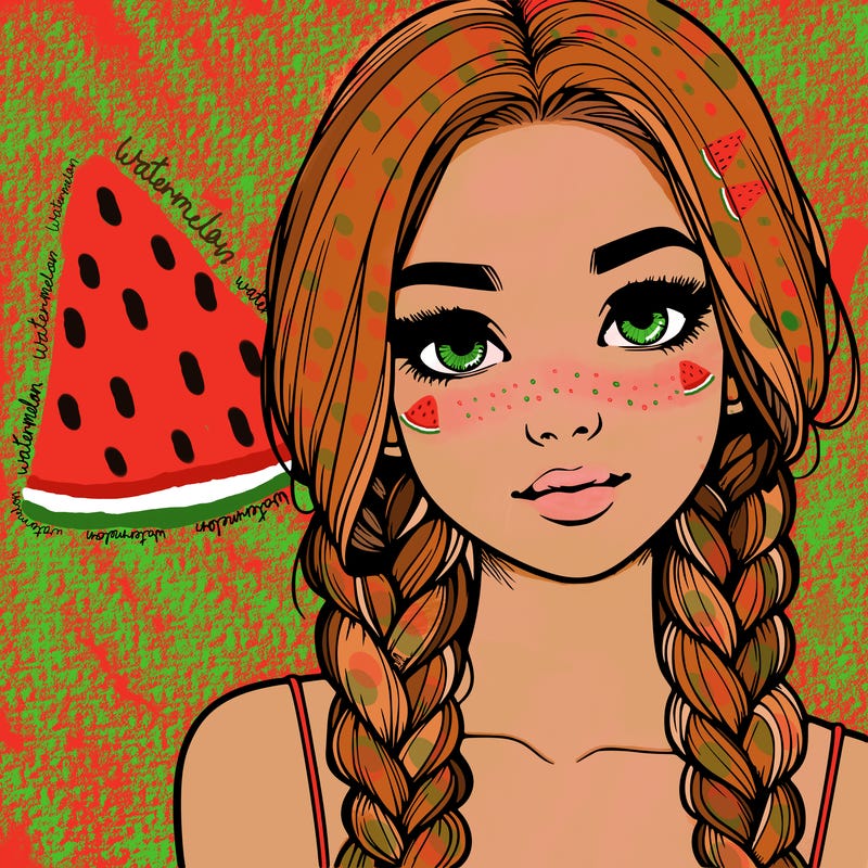 realistic girl with braids