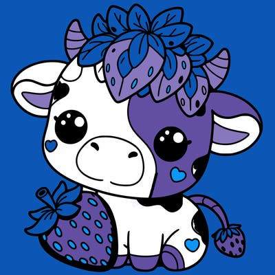 cute strawberry cow
