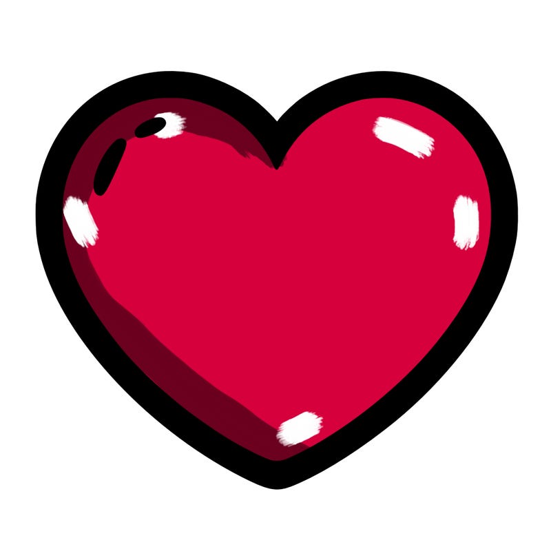 a blank heart