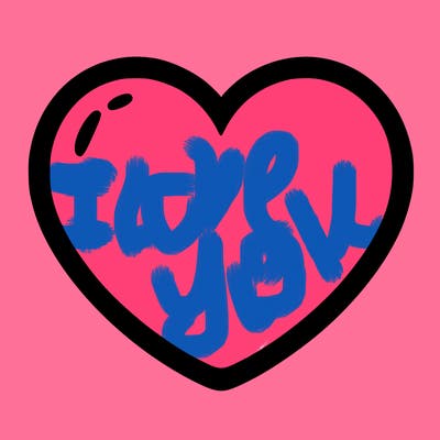a blank heart