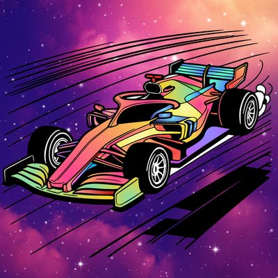 a race car speeding on a track