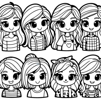 8 girls