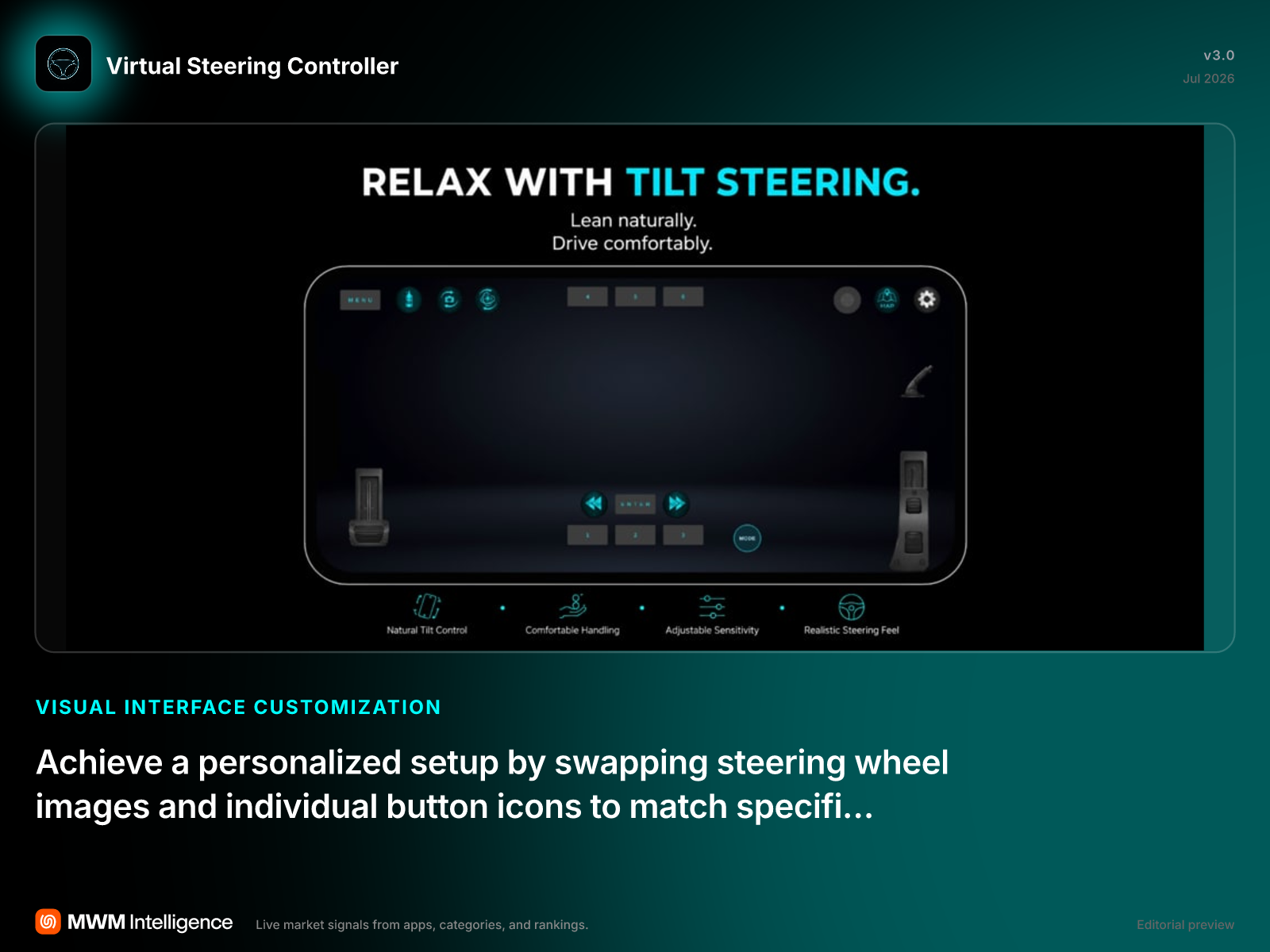 Virtual Steering Controller - Utilities App | MWM