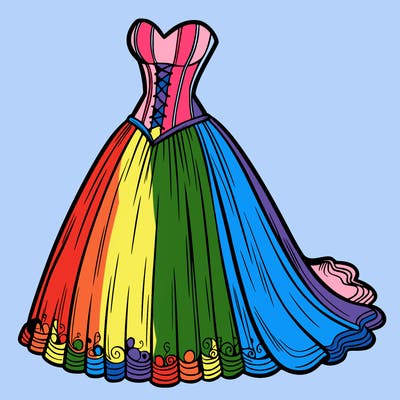 wedding dress-corset and a long and flowy skirt