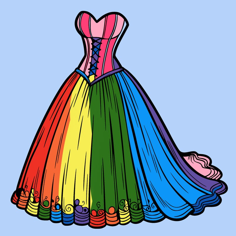 wedding dress-corset and a long and flowy skirt