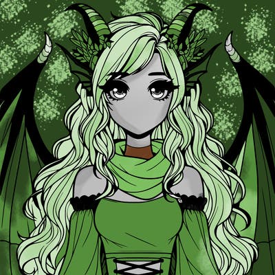 realistic girl with dragon wings horns and a tail