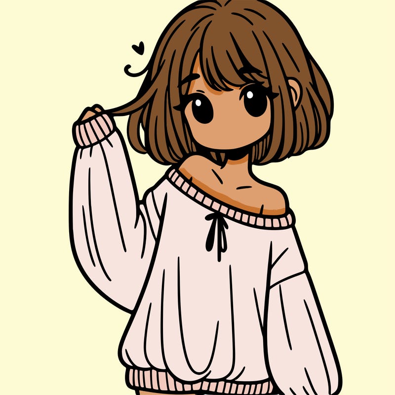 girl in baggy sweater hanging off her shoulder