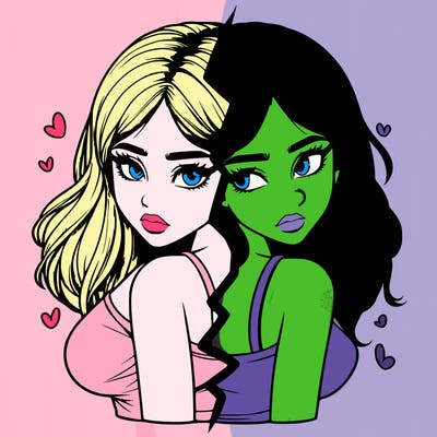 realistic girl split