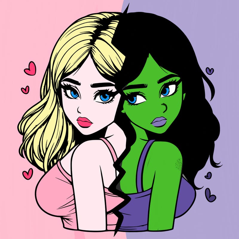 realistic girl split