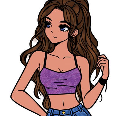 girl in crop top