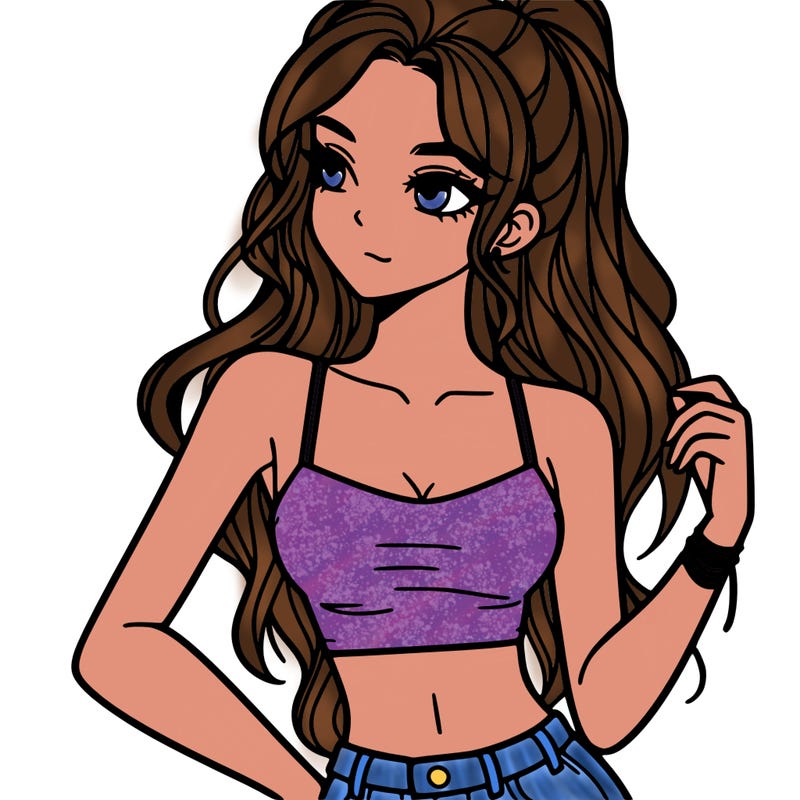 girl in crop top