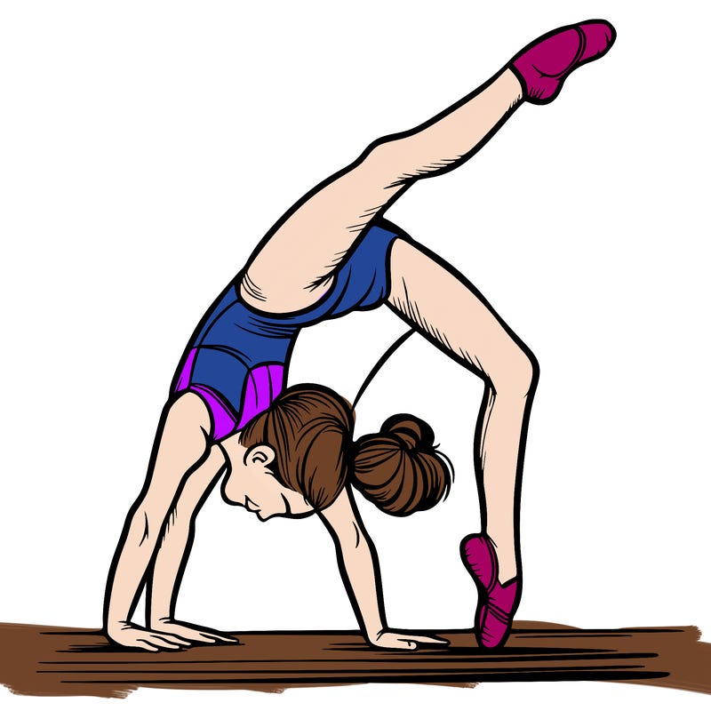 girl doing gymnastics