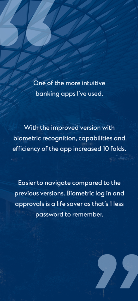 Straight2Bank - User testimonials praising the Straight2Bank app for its intuitive design and efficient biometric login features.