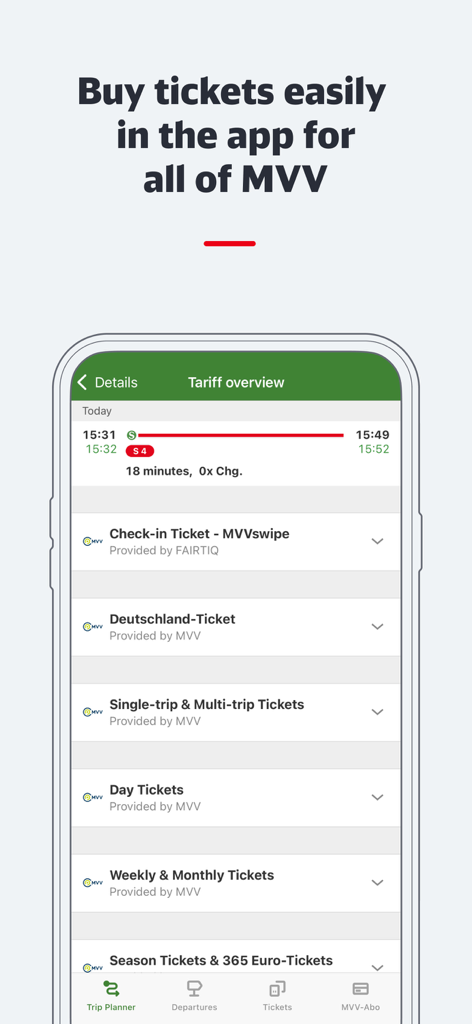 München Navigator - München Navigator App zeigt Ticketoptionen wie MVVswipe und Deutschland-Ticket für den öffentlichen Nahverkehr in München