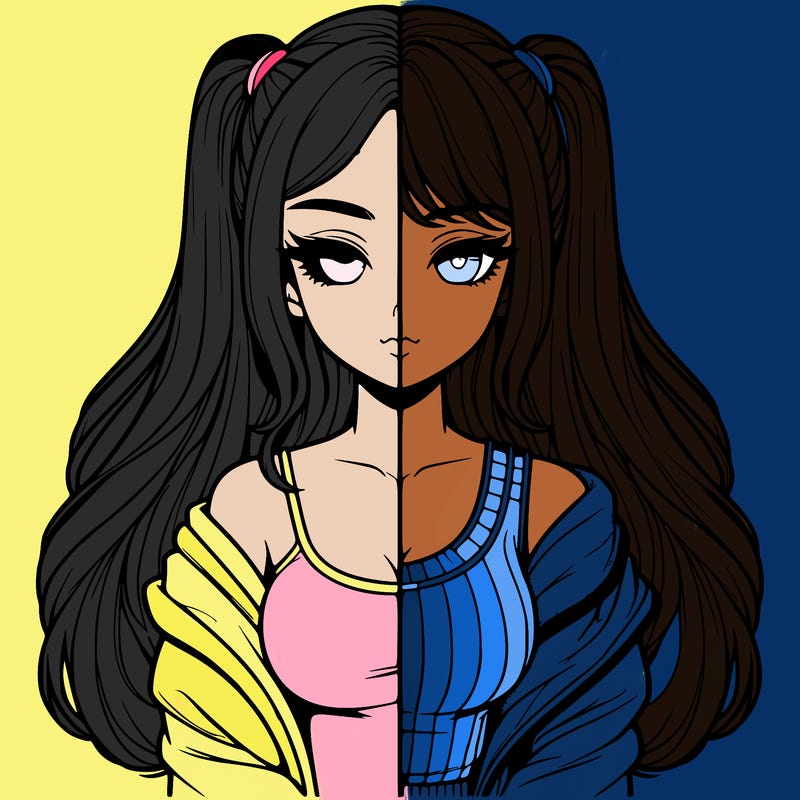 realistic girl split