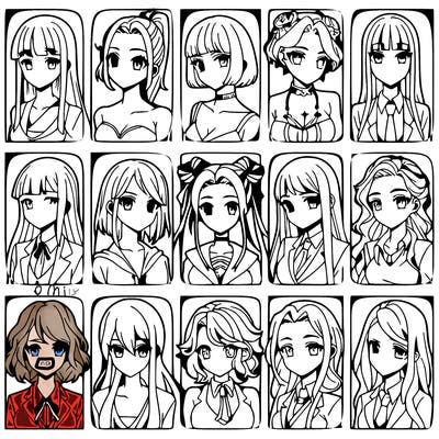 girls that look diffrent anime