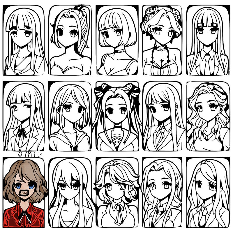 girls that look diffrent anime