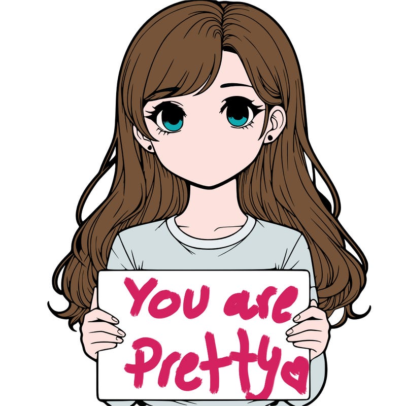 realistic girl holding a sign