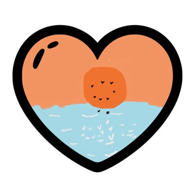 a blank heart