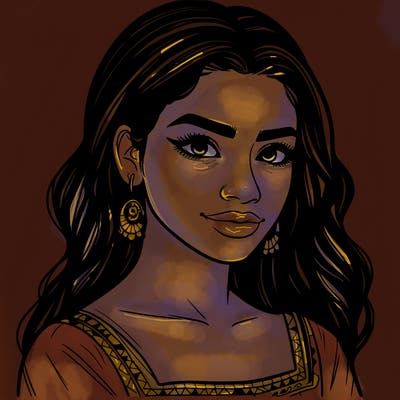 realistic detailed latina woman