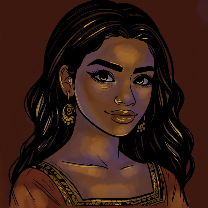 realistic detailed latina woman