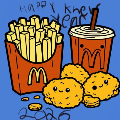 mcdonald’s, chicken nuggets and fries