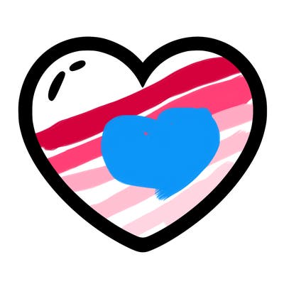 a blank heart