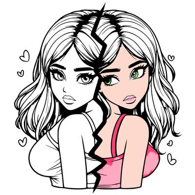 realistic girl split