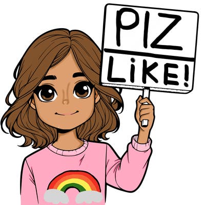 realistic girl holding up a sign