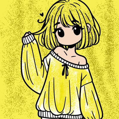 girl in baggy sweater hanging off her shoulder