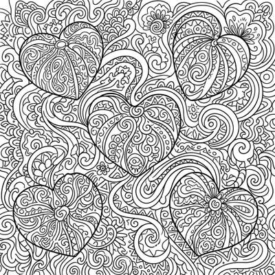 Immerse yourself in a vibrant, trippy journey with this psychedelic heart urchins coloring page. Its intricate patterns and flowing organic lines offer a uniquely calming and creative escape.