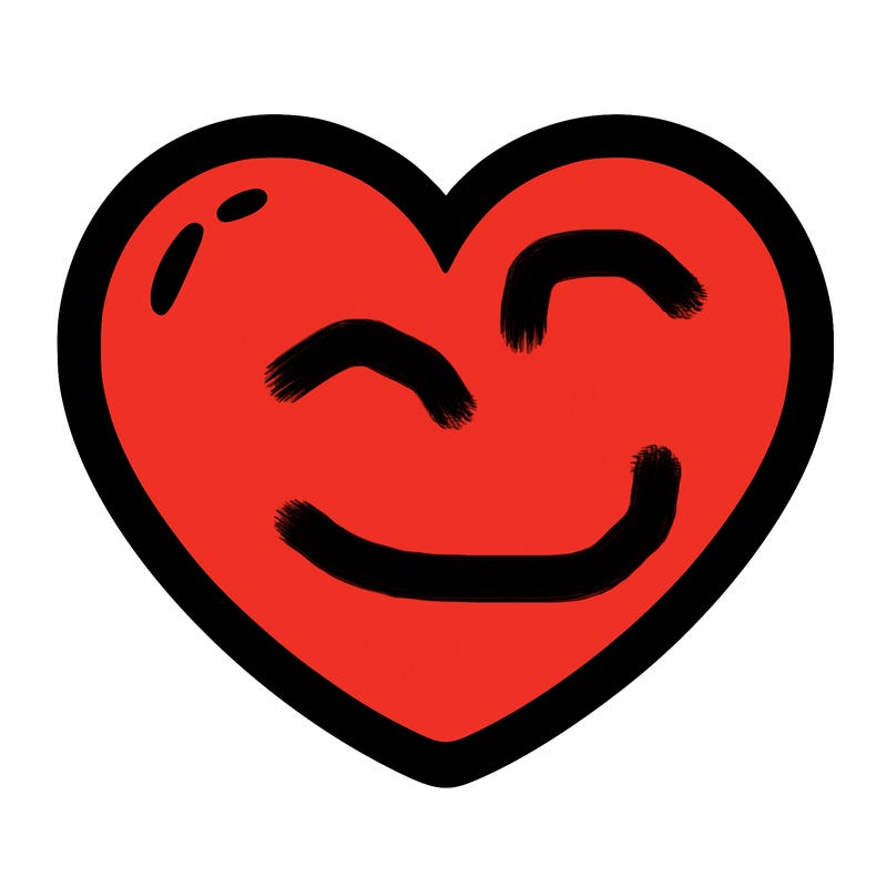 a blank heart