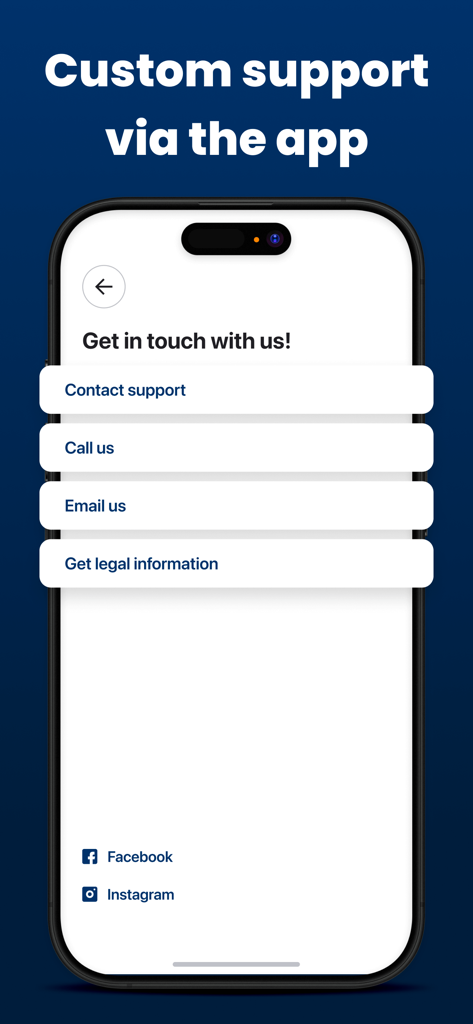 Quick Mv: Maldives Taxi, Male - Customer support screen in the Quick Mv Maldives taxi app with options to call or email.