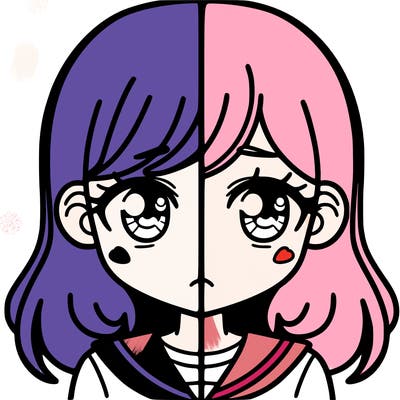 a split of a girl