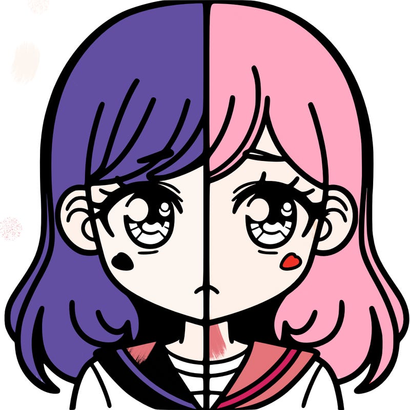 a split of a girl