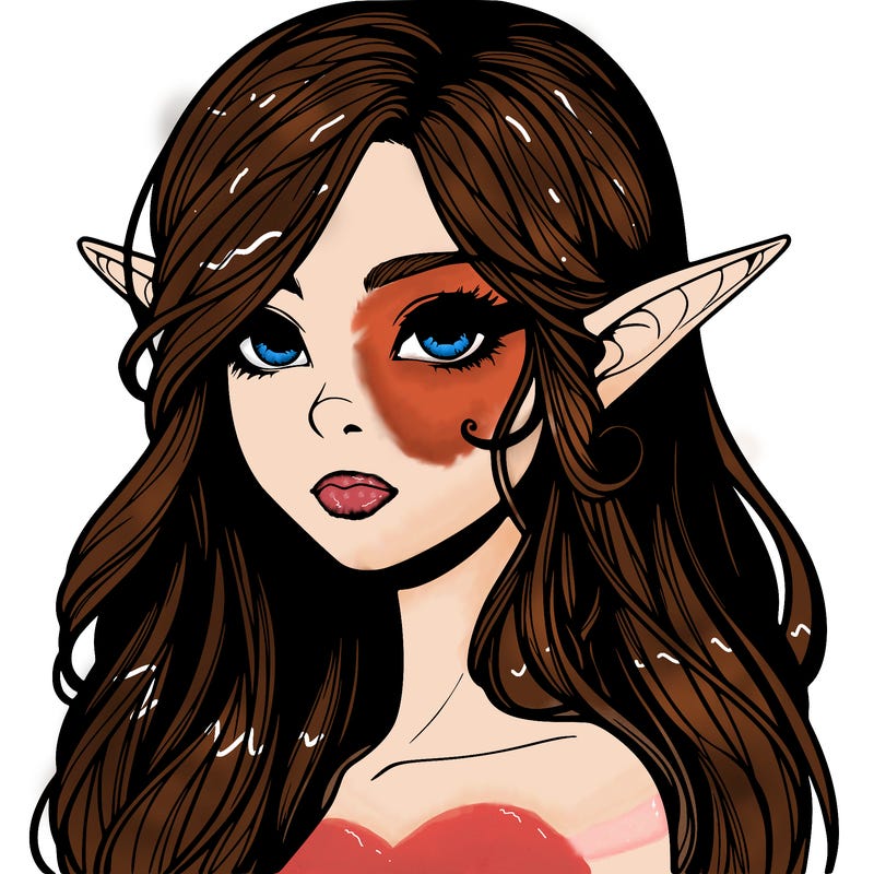 elf girl realistic dark fantasy