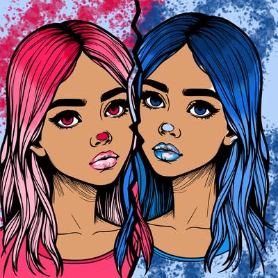 realistic girl split