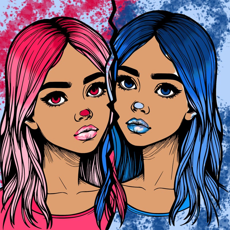 realistic girl split