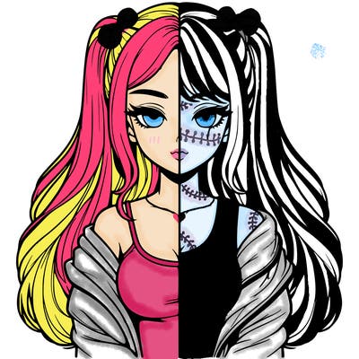 realistic girl split