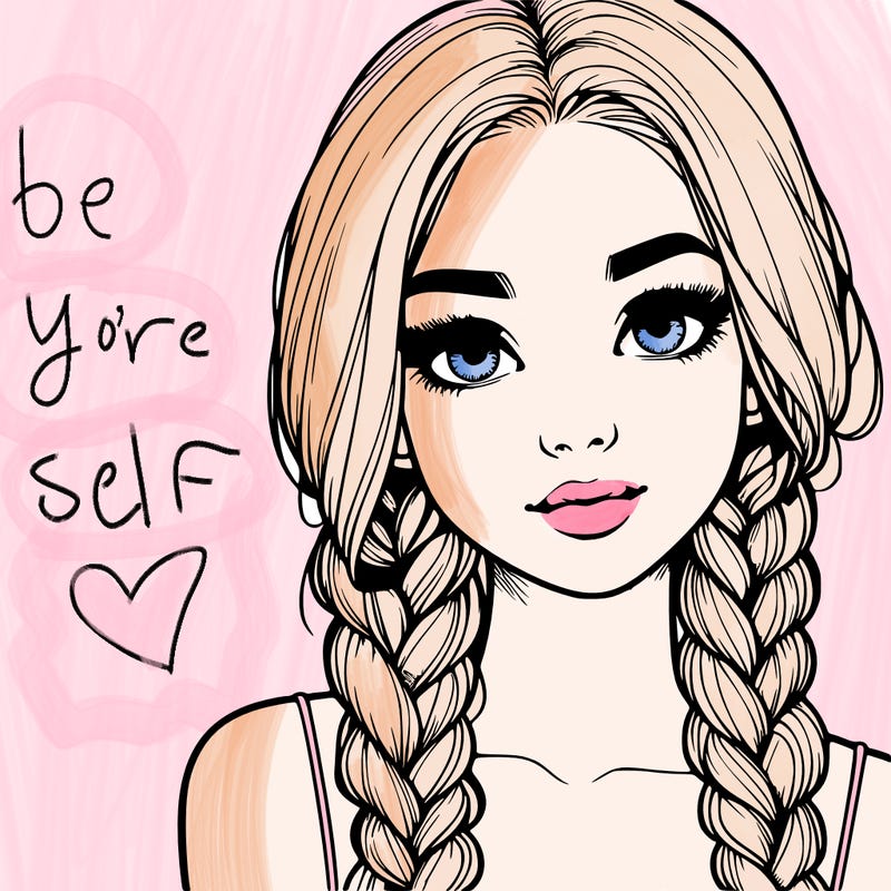 realistic girl with braids