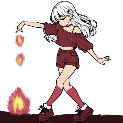 realistic girl danceing