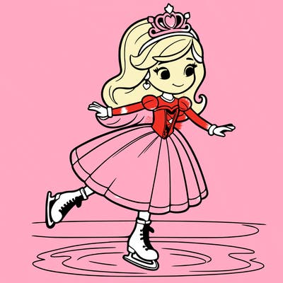 princess skating on ice