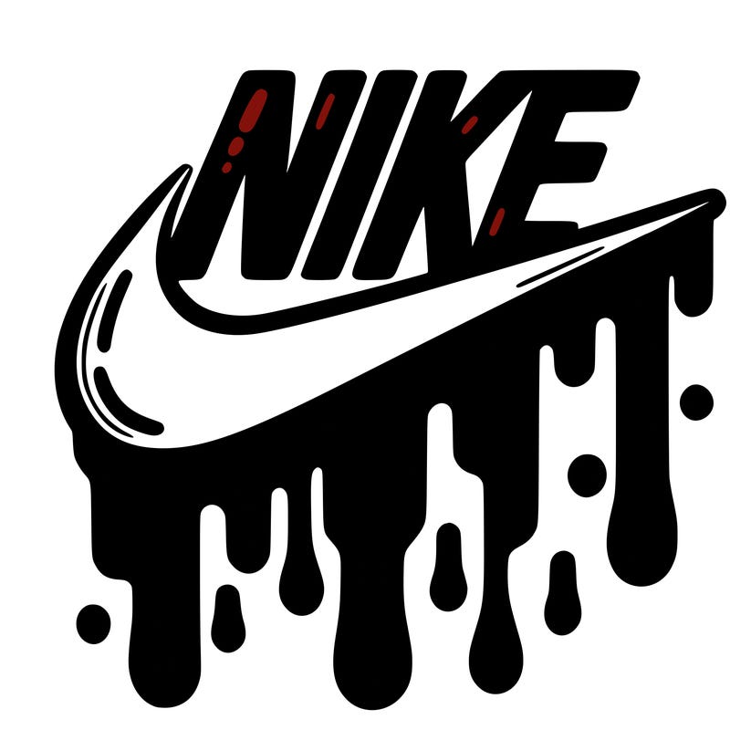 dripping nike logo