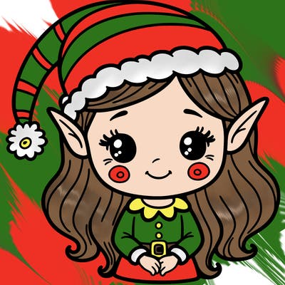 christmas elf girl