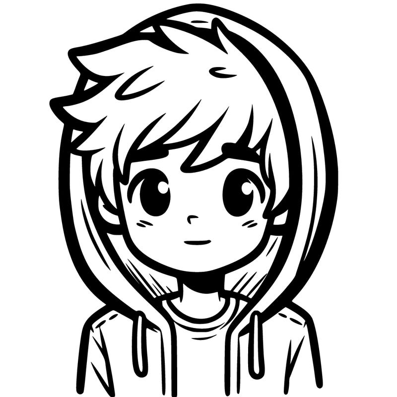 boy with hoodie and shaggy hair