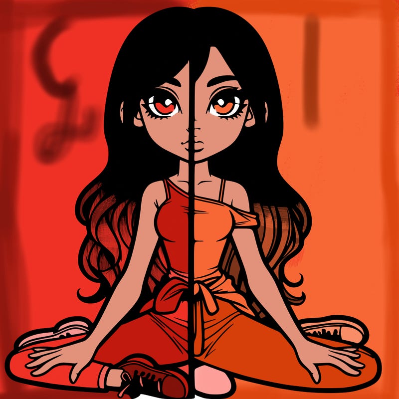 realistic girl split