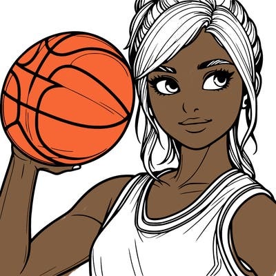 realistic basketball girl