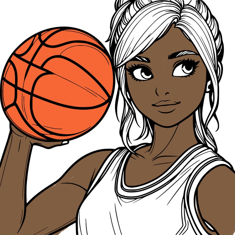 realistic basketball girl