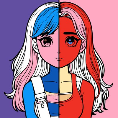 realistic girl split